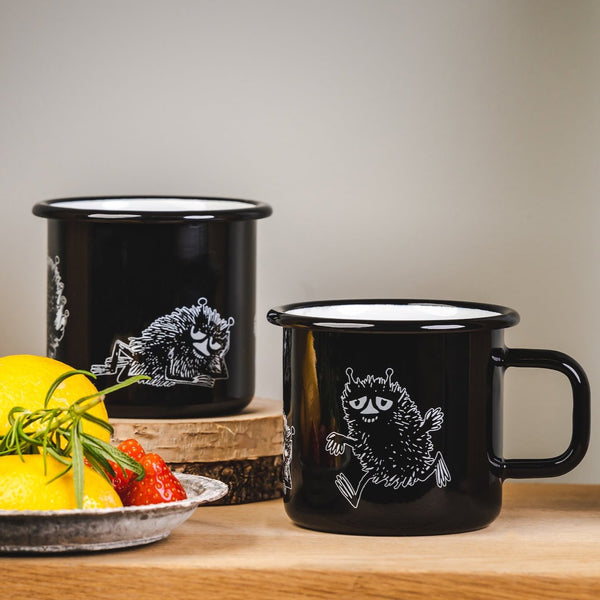MOOMIN | Enamel Mug | Stinky, Black | 0.37L - Treacle George