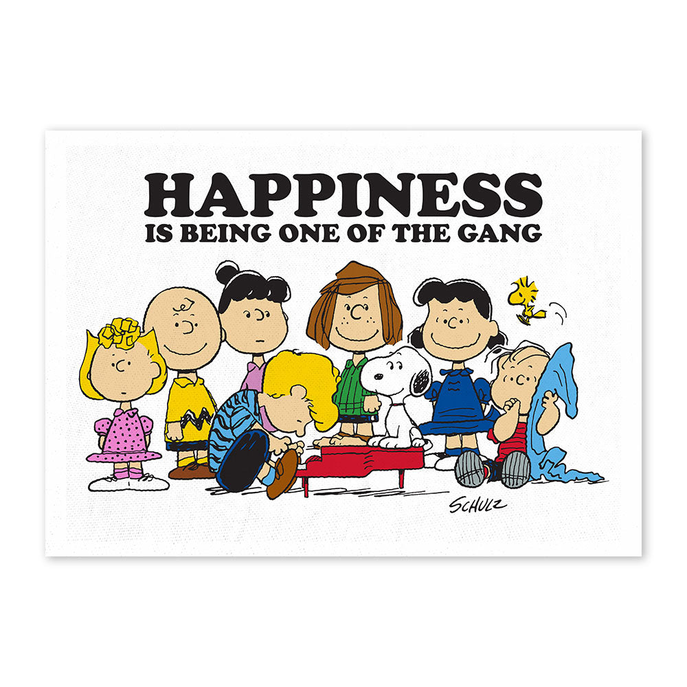 The Peanuts Gang by Charles M. Schultz. Charlie Brown and Snoopy, etc