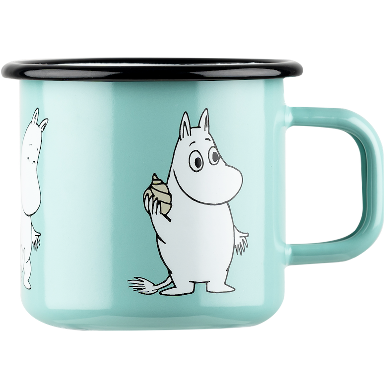 MOOMIN | Enamel Mug | Moomin, Mint  | 0.37L