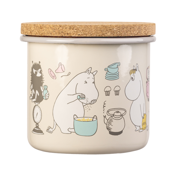 MOOMIN | Enamel Jar with Cork Lid | Bon Appétit | 1.3 L