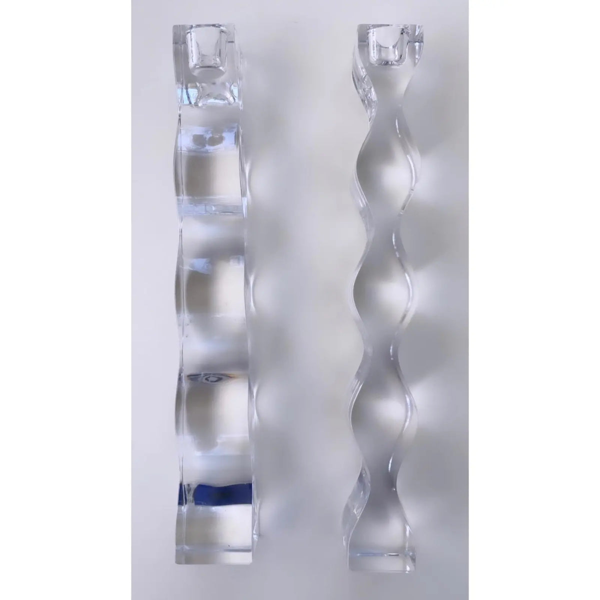 RITZENHOFF | Pure | Lead Crystal Glass Candle Sticks | Set of 2 | Design: Karim Rashid