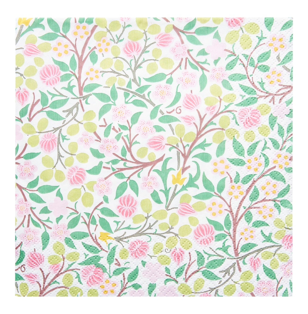 Clover design by William Morris on a Havi Paper Napkin