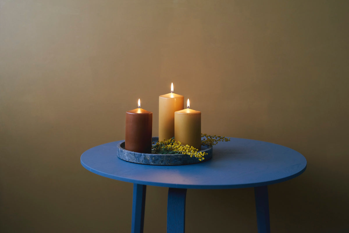 HAVI | Pillar Candle | Saffron | 7 x 12cm | 50 Hour