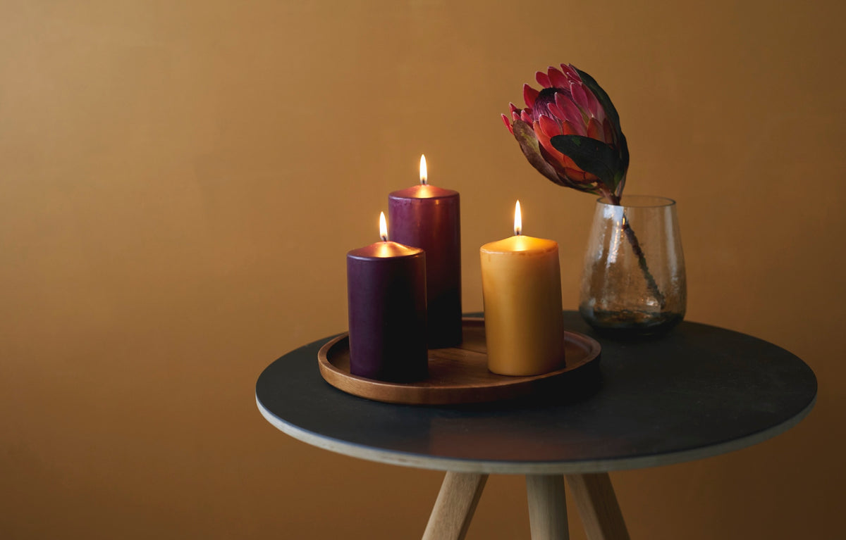 HAVI | Pillar Candle | Saffron | 7 x 12cm | 50 Hour