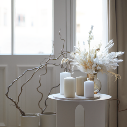 HAVI | Pillar Candle | White | 7 x 15cm | 70 Hour