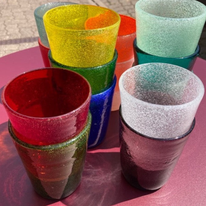 MEMENTO | Handmade Coloured Drinking Glass | Tumbler | Turquoise