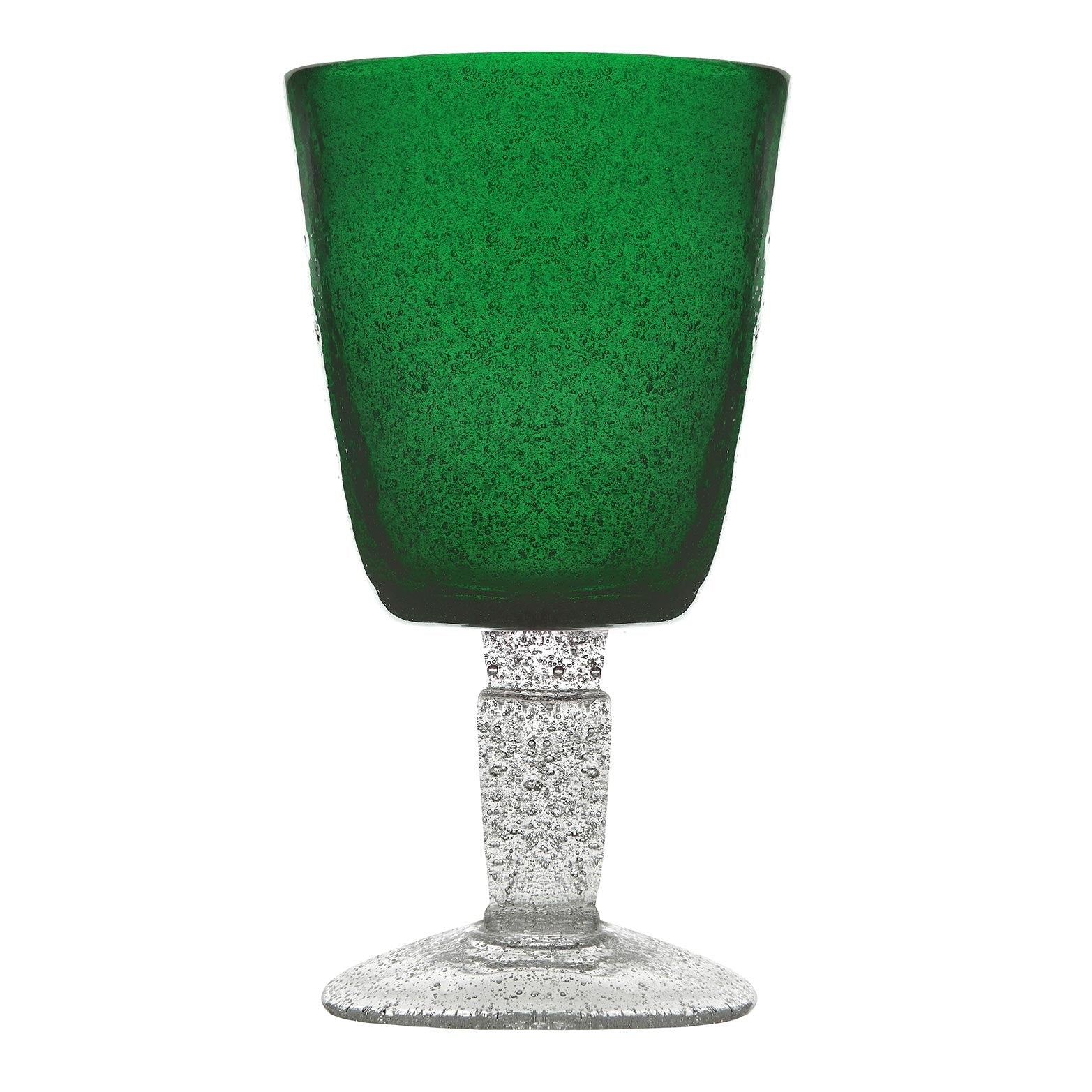 Memento Glassware Wine Goblet in Emerald Green