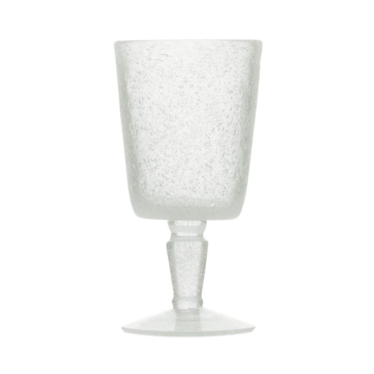 Memento Bubble Glass. Wine Goblet in White Transparent