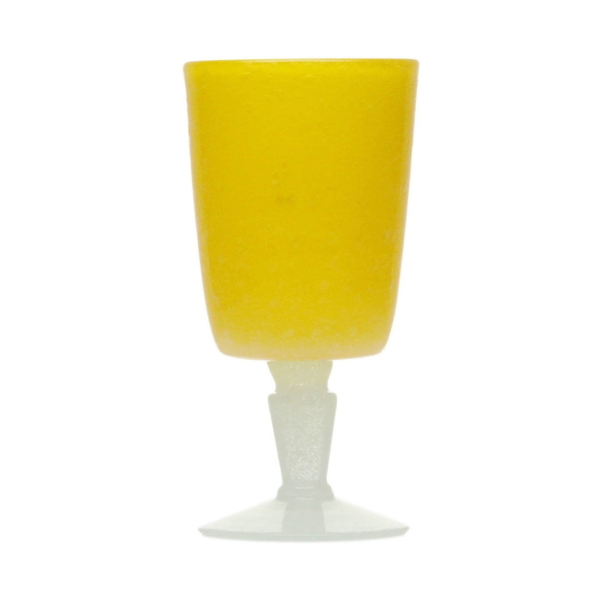 Yellow Solid Wine Goblet from Memento Glassware. 