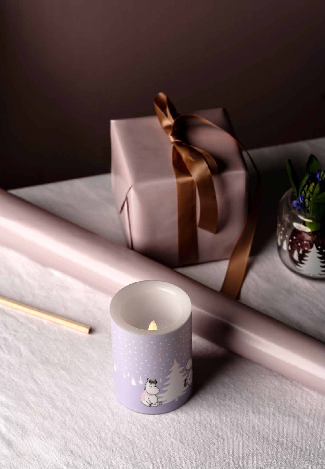 MOOMIN | Christmas | LED Candle | Snowfall | 10cm