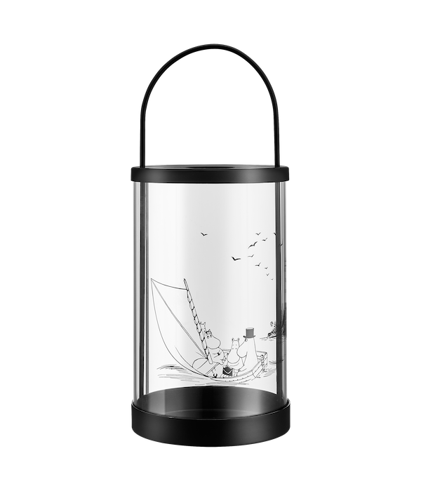 MOOMIN | Lantern, Glass / Steel | Sailors, ⌀ 15cm / height 25cm