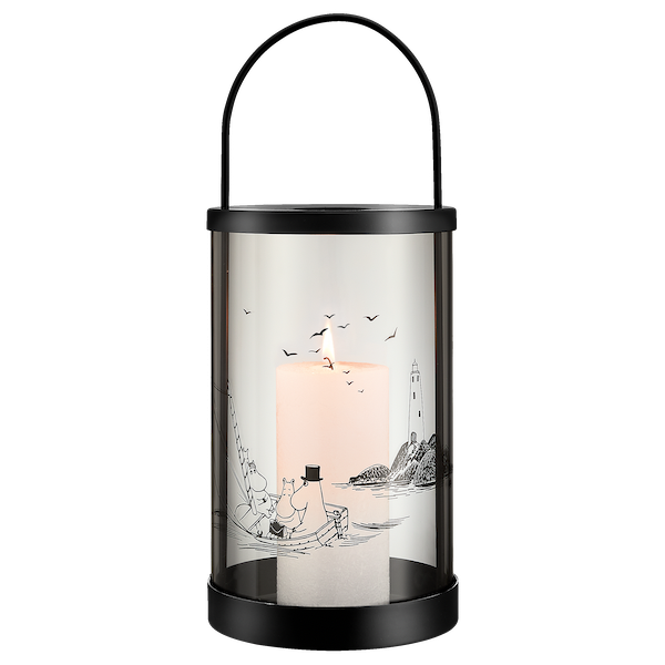 MOOMIN | Lantern, Glass / Steel | Sailors, ⌀ 15cm / height 25cm