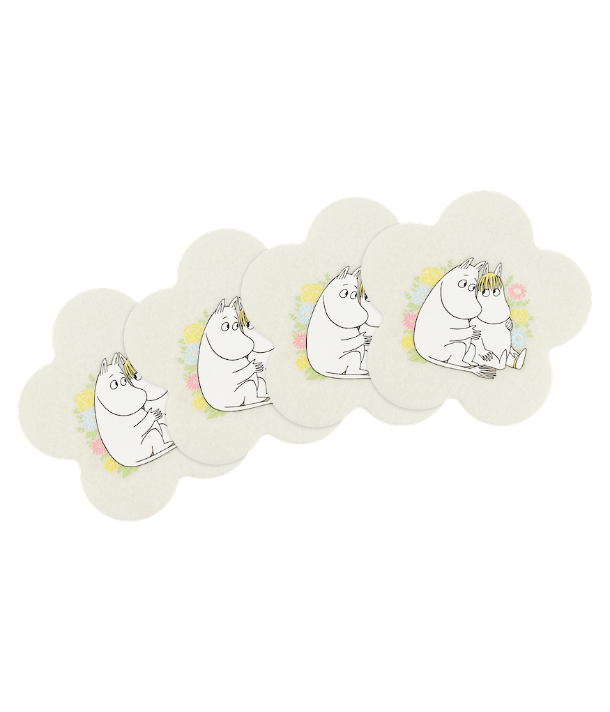 MOOMIN | Flowers | Coaster | r-PET | 4pcs