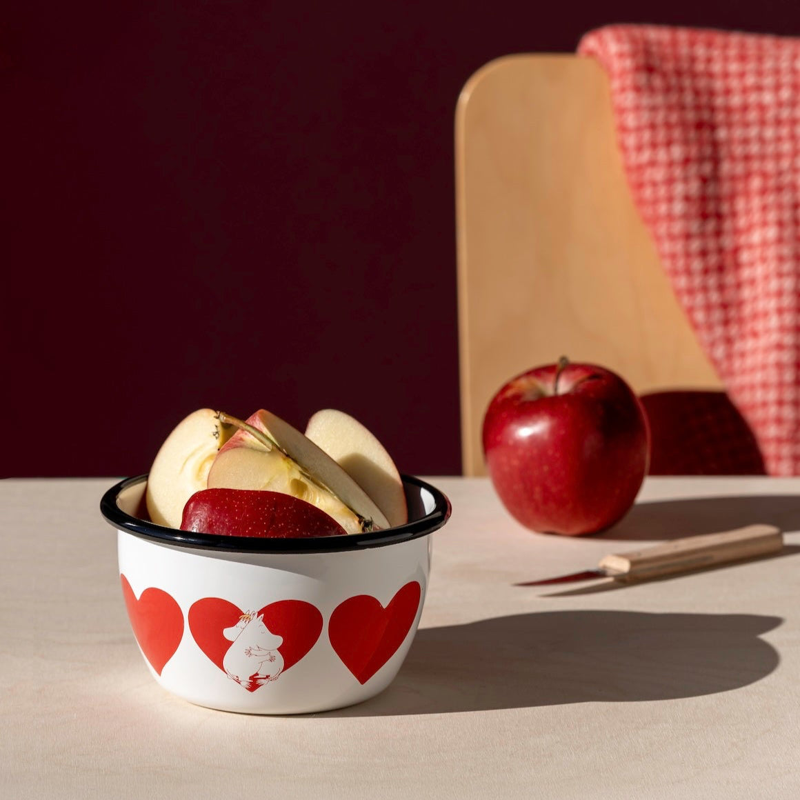MOOMIN | Enamel Bowl | Heart  | 0.6L