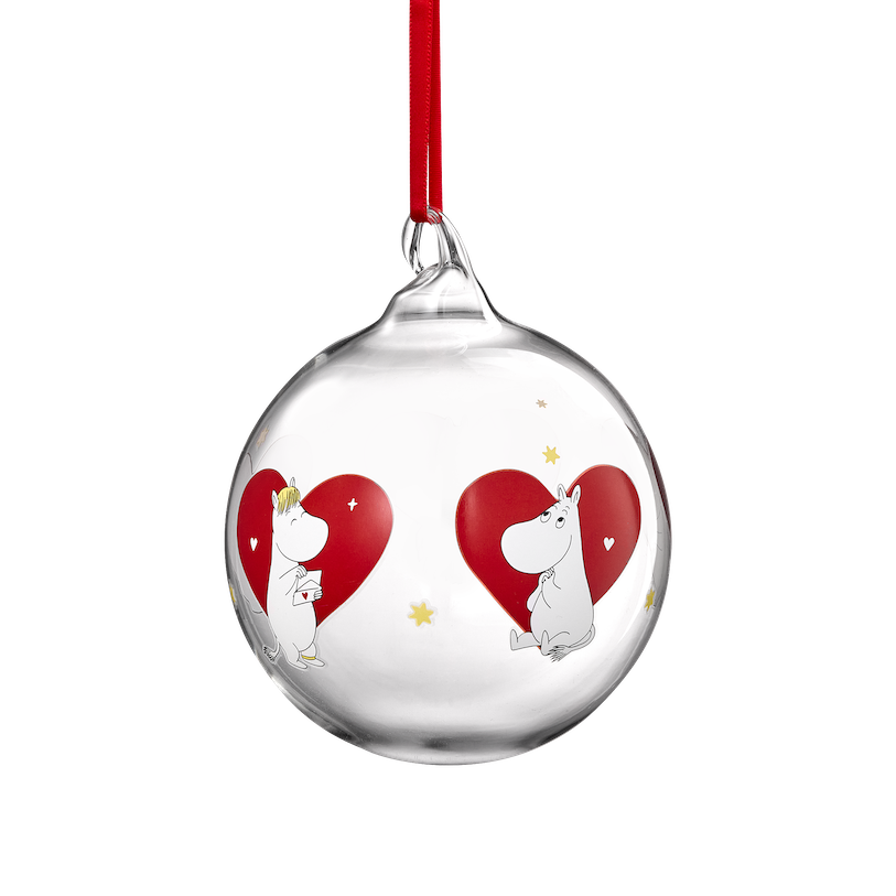MOOMIN | Christmas | Glass Bauble | Heart | ⌀ 9 cm