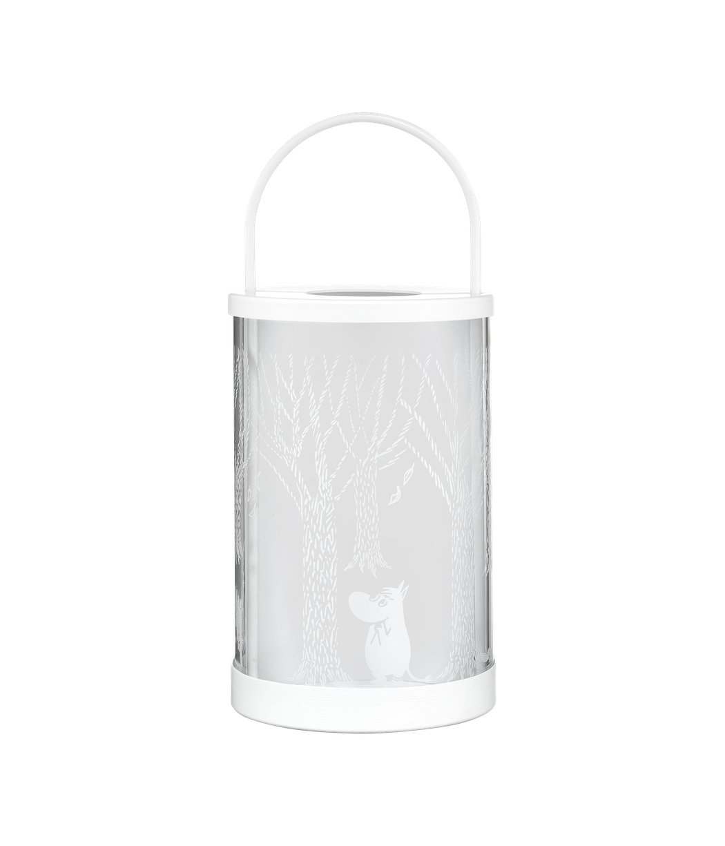 MOOMIN | Lantern, Glass/Steel, In The Woods, Ø 12 cm, height 18 cm