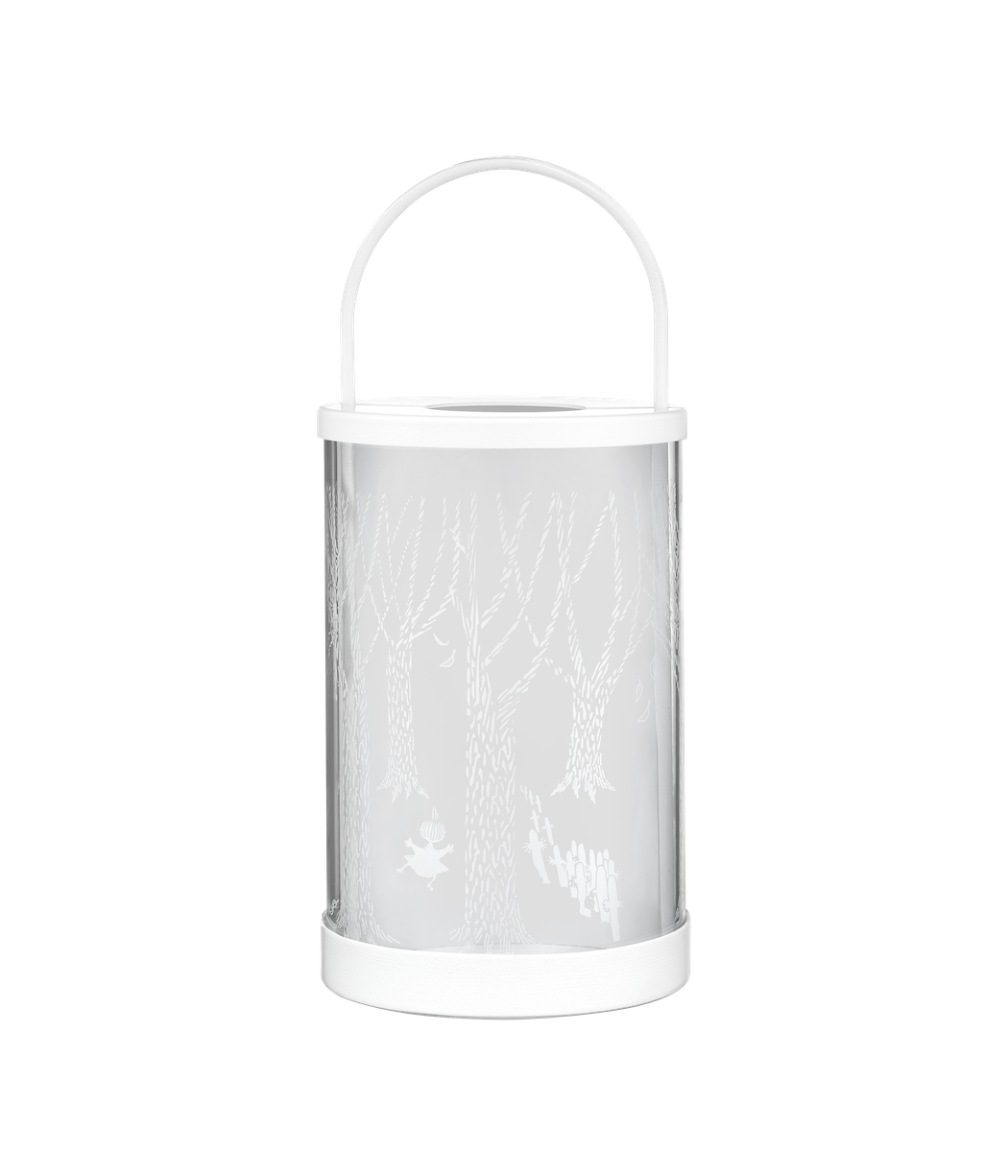 MOOMIN | Lantern, Glass/Steel, In The Woods, Ø 12 cm, height 18 cm