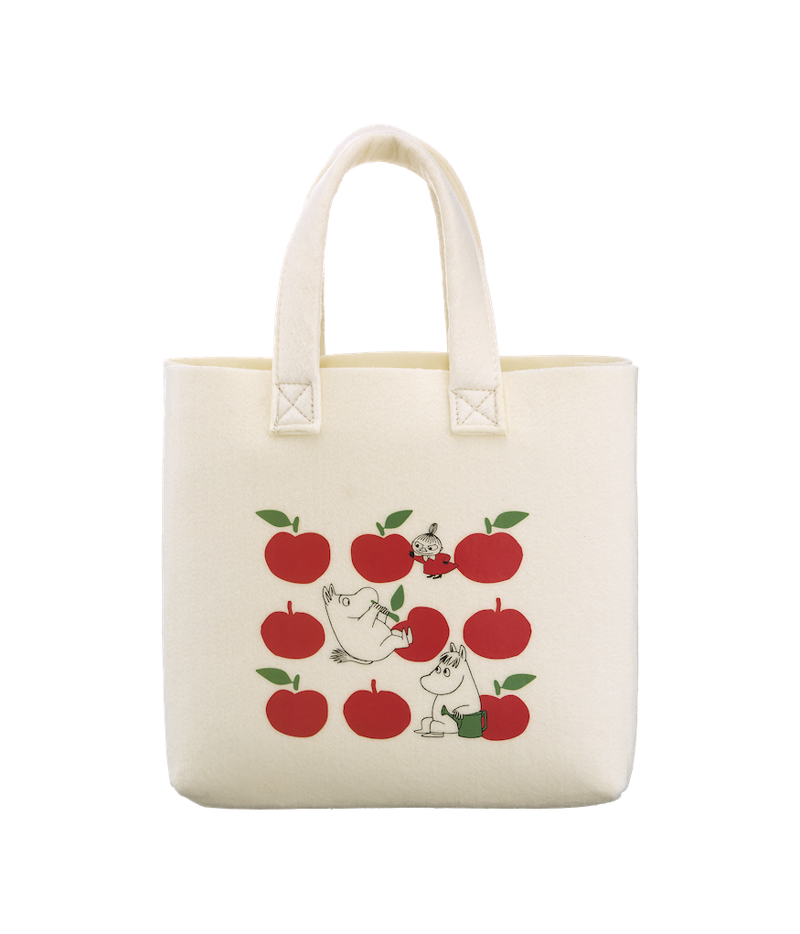 MOOMIN | Tote Bag | Made from Recycled Plastic Bottles | Joyful Apples | 25 x 25cm