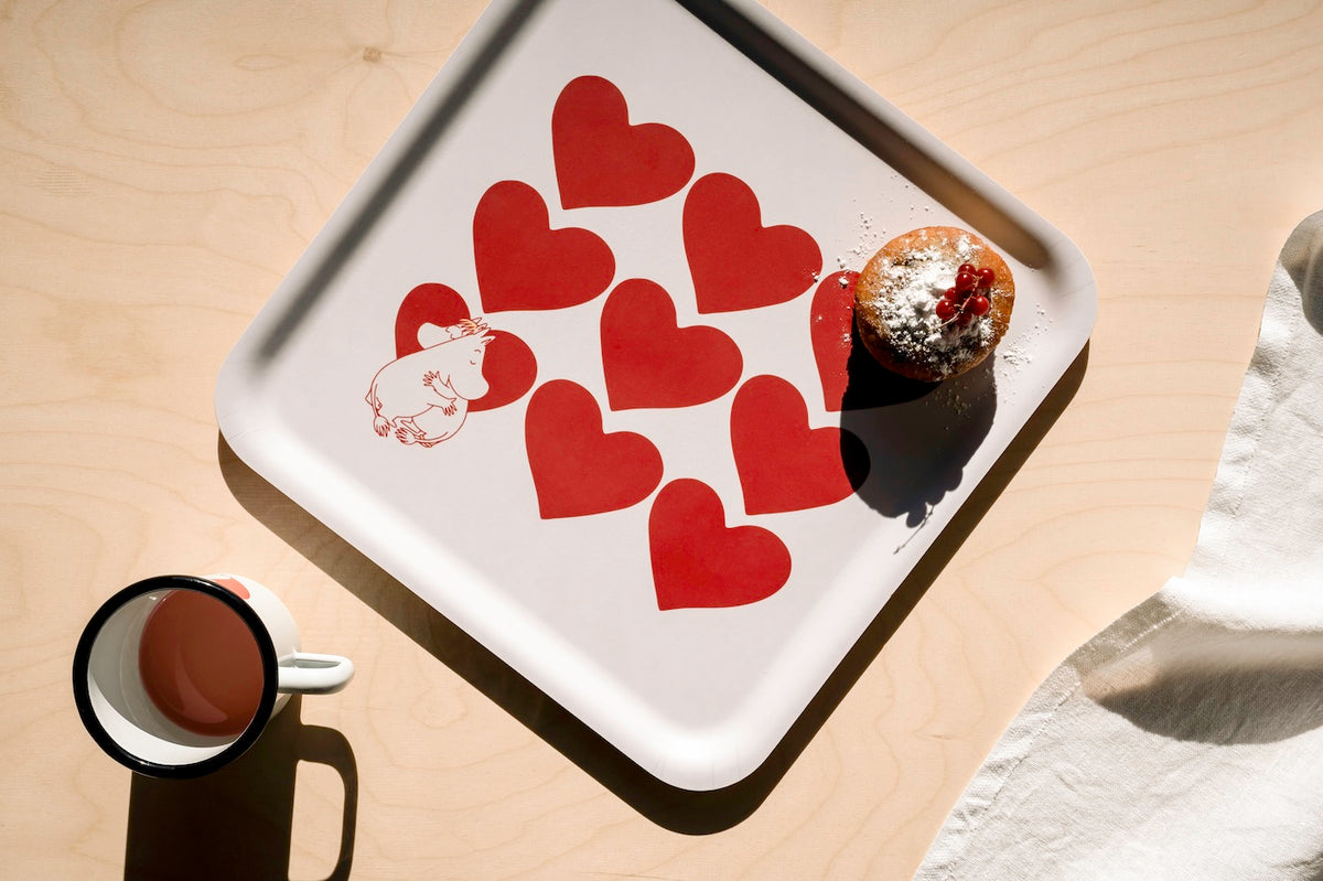 MOOMIN | Tray | Heart | 33 x 33cm