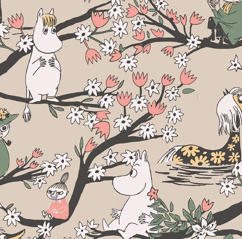 Havi Moomin Napkin Falling in Love Rakastuu in Beige