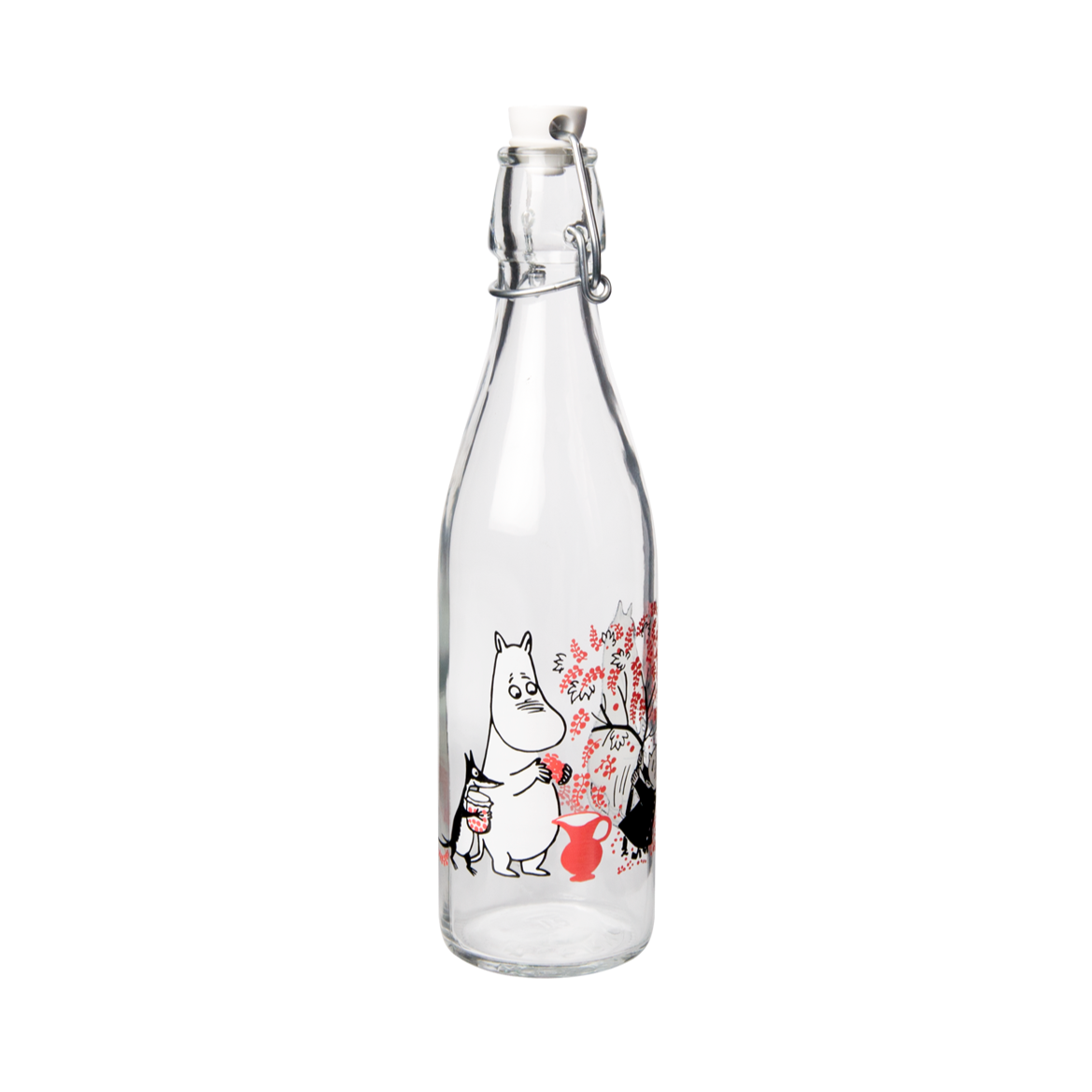 MUURLA | Moomin | Glass Bottle with clamp stopper | Berries | 0.5L