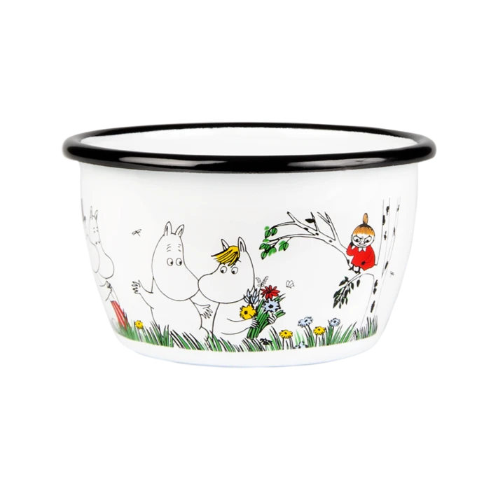 MOOMIN | Enamel Bowl  | Happy Family - Colours | 0.30L