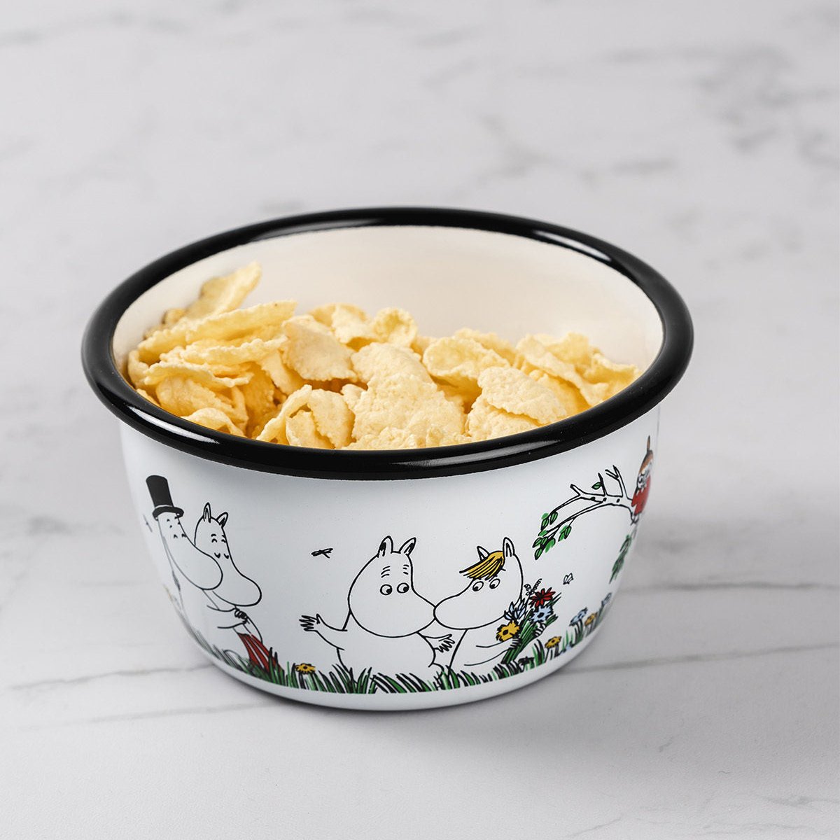 MOOMIN | Enamel Bowl  | Happy Family - Colours | 0.30L