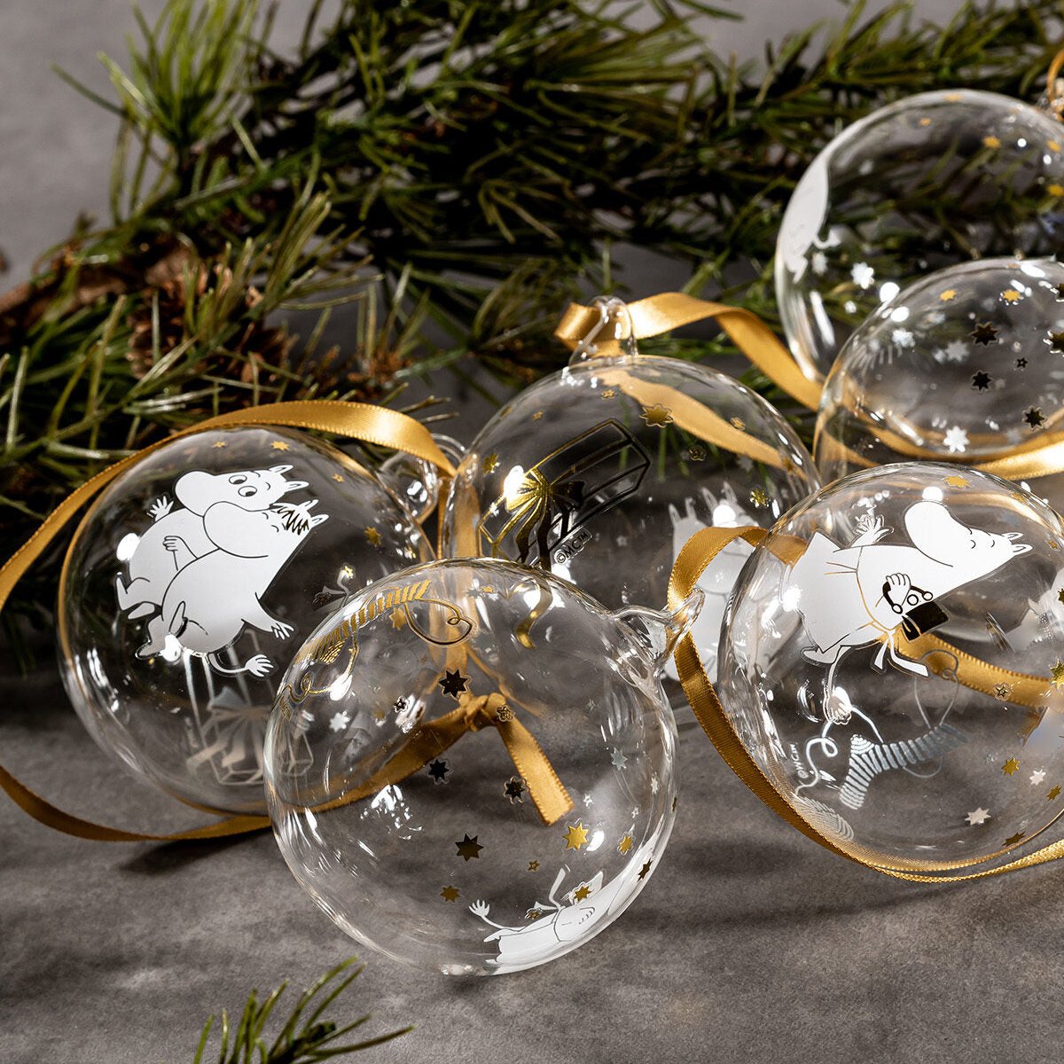 MOOMIN | Christmas | Decoration Baubles | Sparkling Stars 7cm | Set of 3