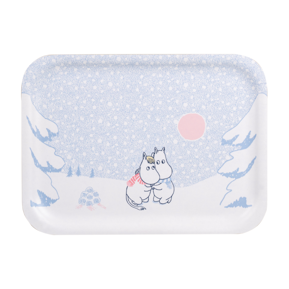 Moomin Let It Snow Tray with Snorkmaiden and Moomintroll