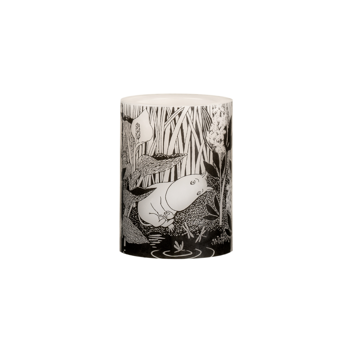 Muurla Moomin The Pond LED candle, with a soft glow LED light