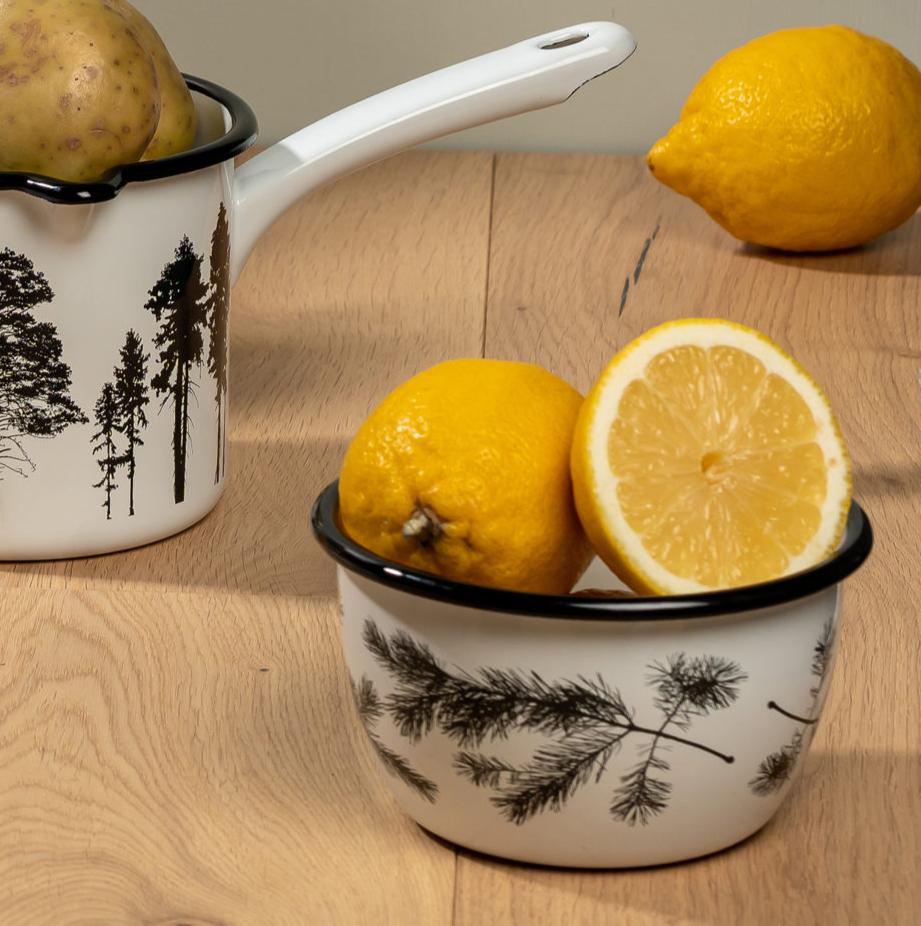 MUURLA | Nordic Enamel Bowl | The Pine |  0.6L