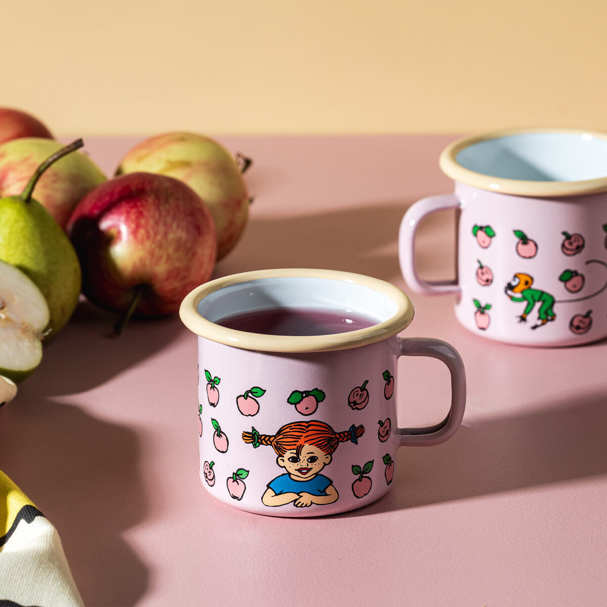 Pippi Longstocking Fruits Enamel Mug, by Muurla Design