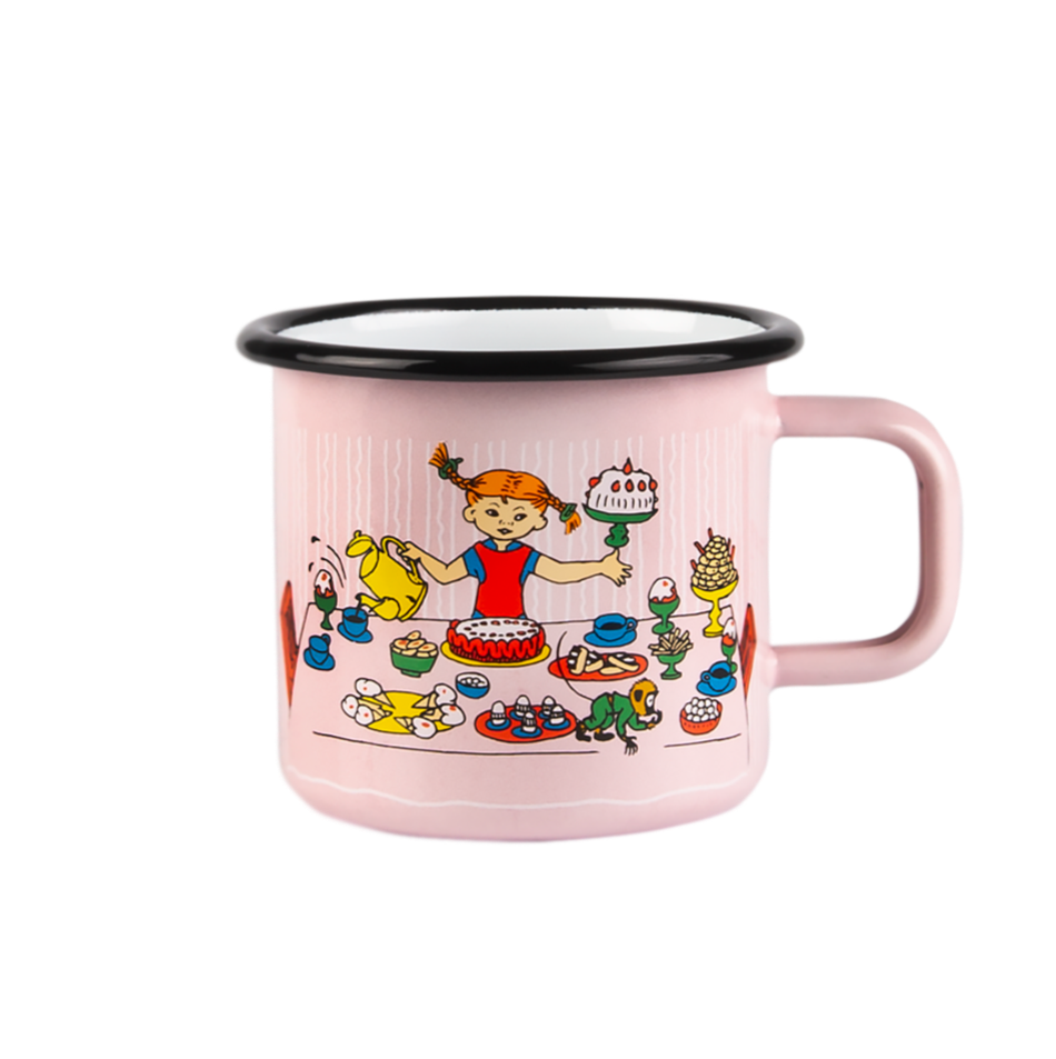 Pippi Longstocking Enamel Birthday Mug by Muurla Design 