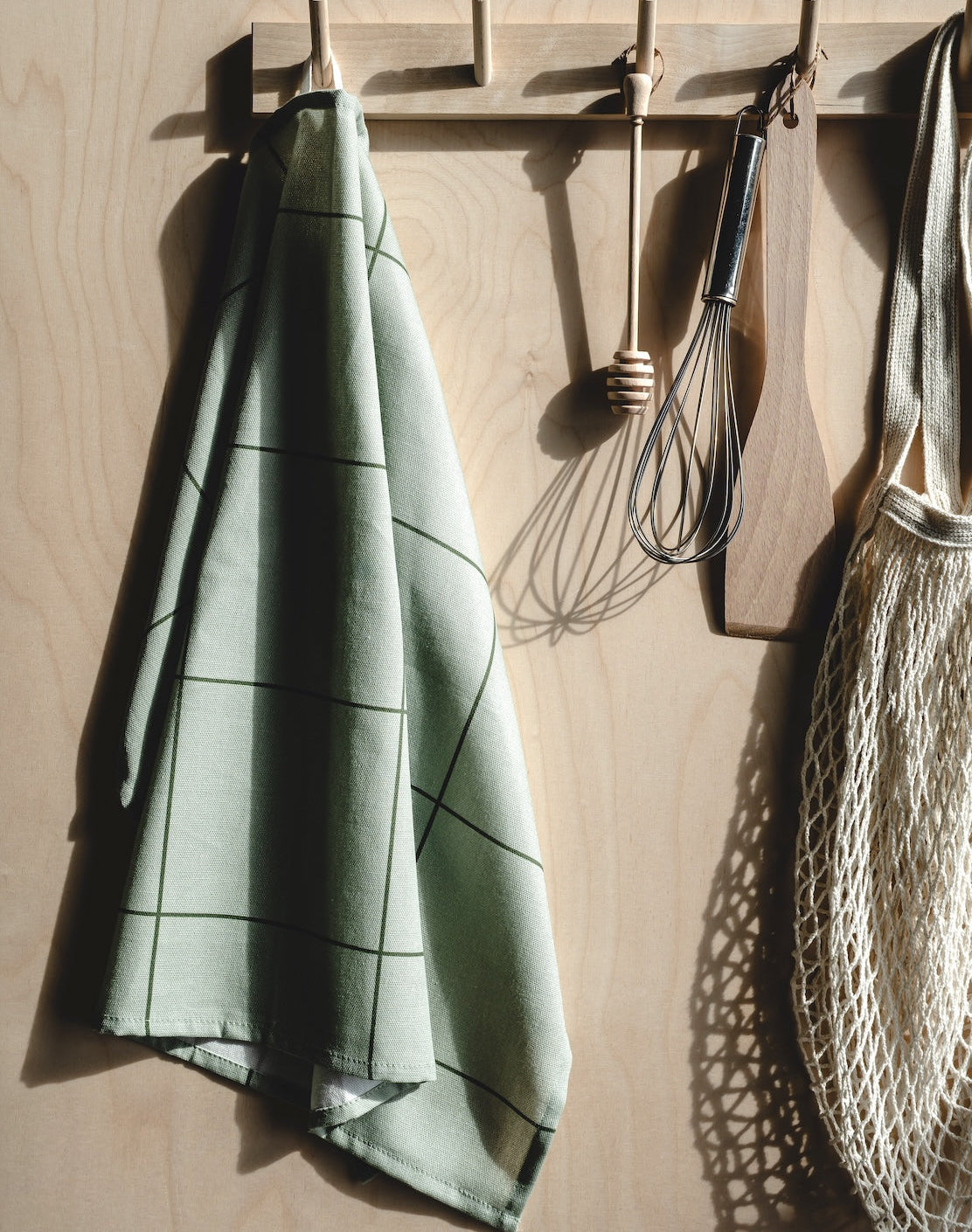 MUURLA | Checks & Stripes, Kitchen Towel, 50x65cm, Green