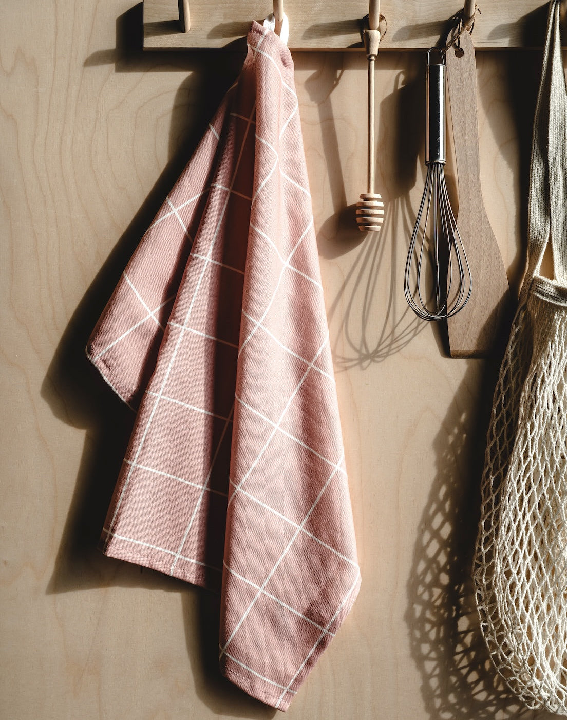 MUURLA | Checks & Stripes, Kitchen Towel, 50x65cm, Pink