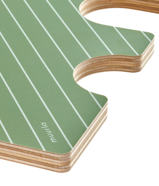 Birch Veneer Strips glued together on a Muurla Chop and Serve board.