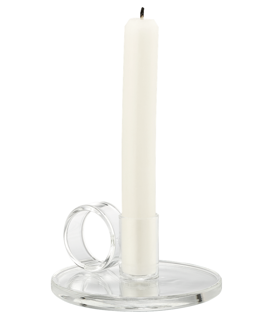 MUURLA | Loop Candlestick Holder | Clear | 11cm ⌀ / Height 5.5cm