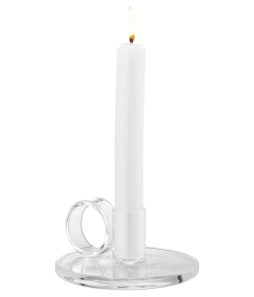 MUURLA | Loop Candlestick Holder | Clear | 11cm ⌀ / Height 5.5cm