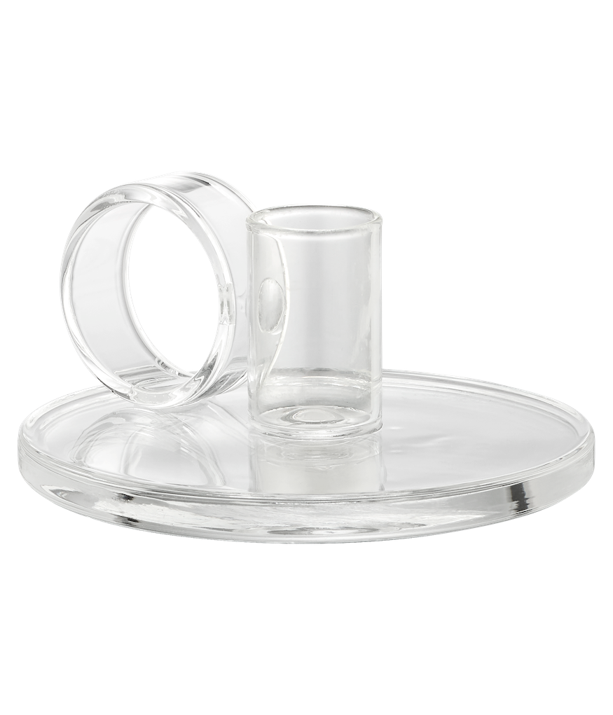 MUURLA | Loop Candlestick Holder | Clear | 11cm ⌀ / Height 5.5cm