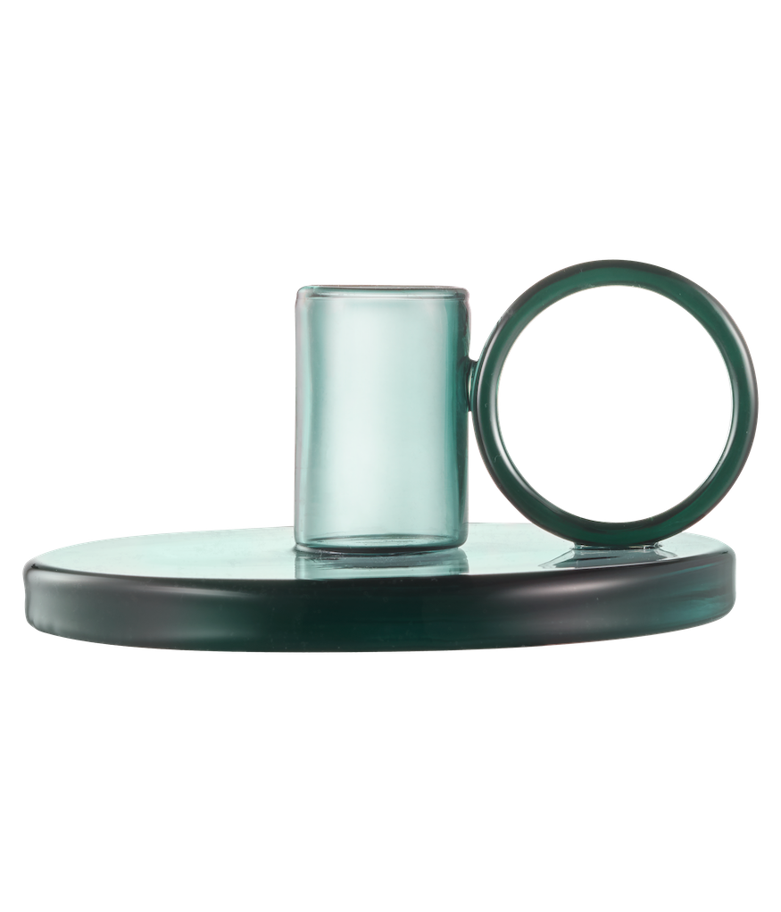 MUURLA | Loop Candlestick Holder | Teal | 11cm ⌀ / Height 5.5cm