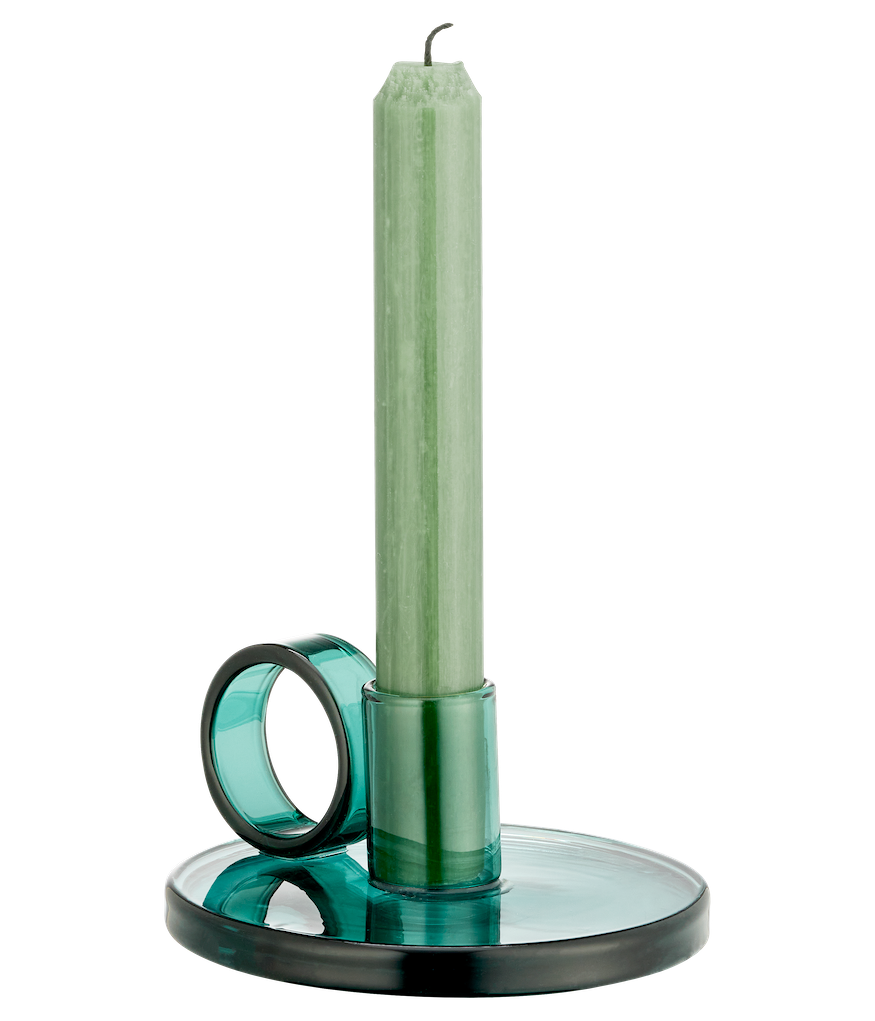 MUURLA | Loop Candlestick Holder | Teal | 11cm ⌀ / Height 5.5cm