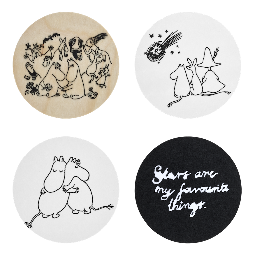 MOOMIN | Coasters 4pcs in a Tin Jar | Moomin 80