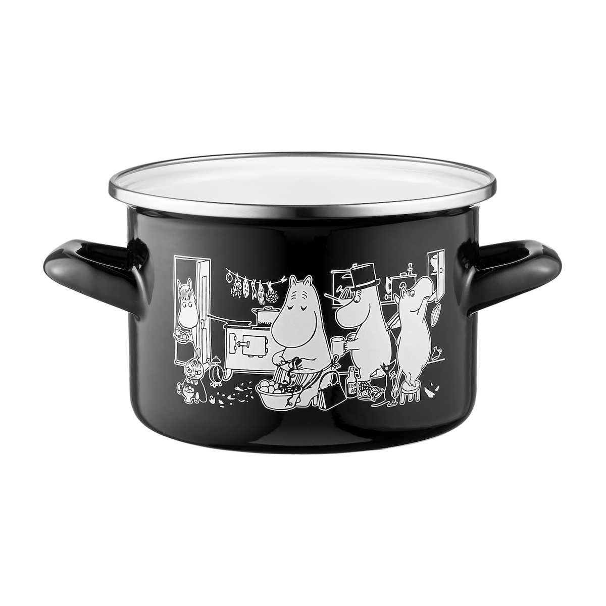 MOOMIN | Enamel Pot with Lid | In the Kitchen | 1.5 L (New Design)