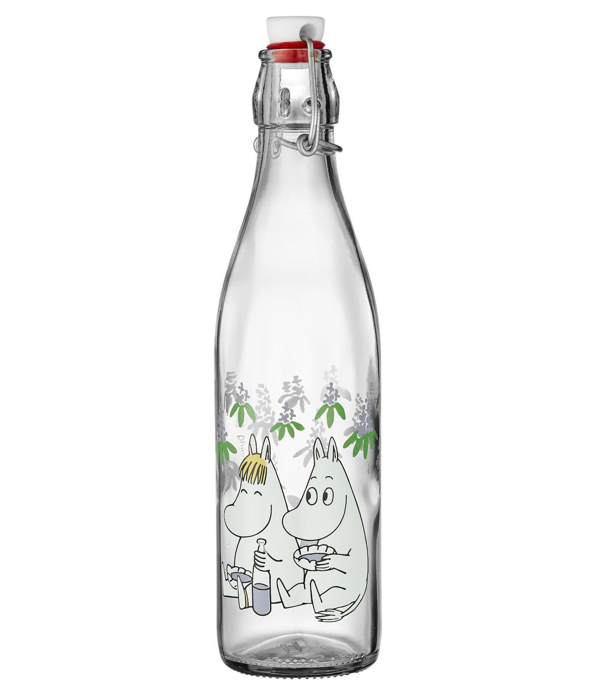 MOOMIN | Glass Bottle with Clamp Stopper | Elderberries | 0.5L