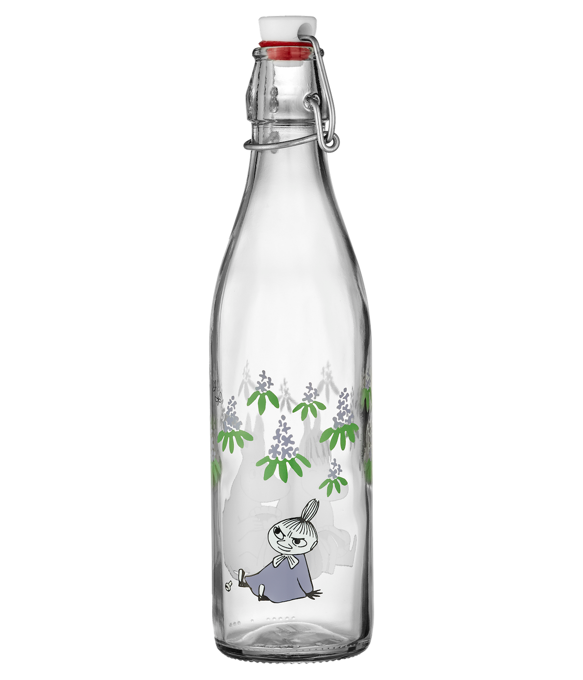MOOMIN | Glass Bottle with Clamp Stopper | Elderberries | 0.5L