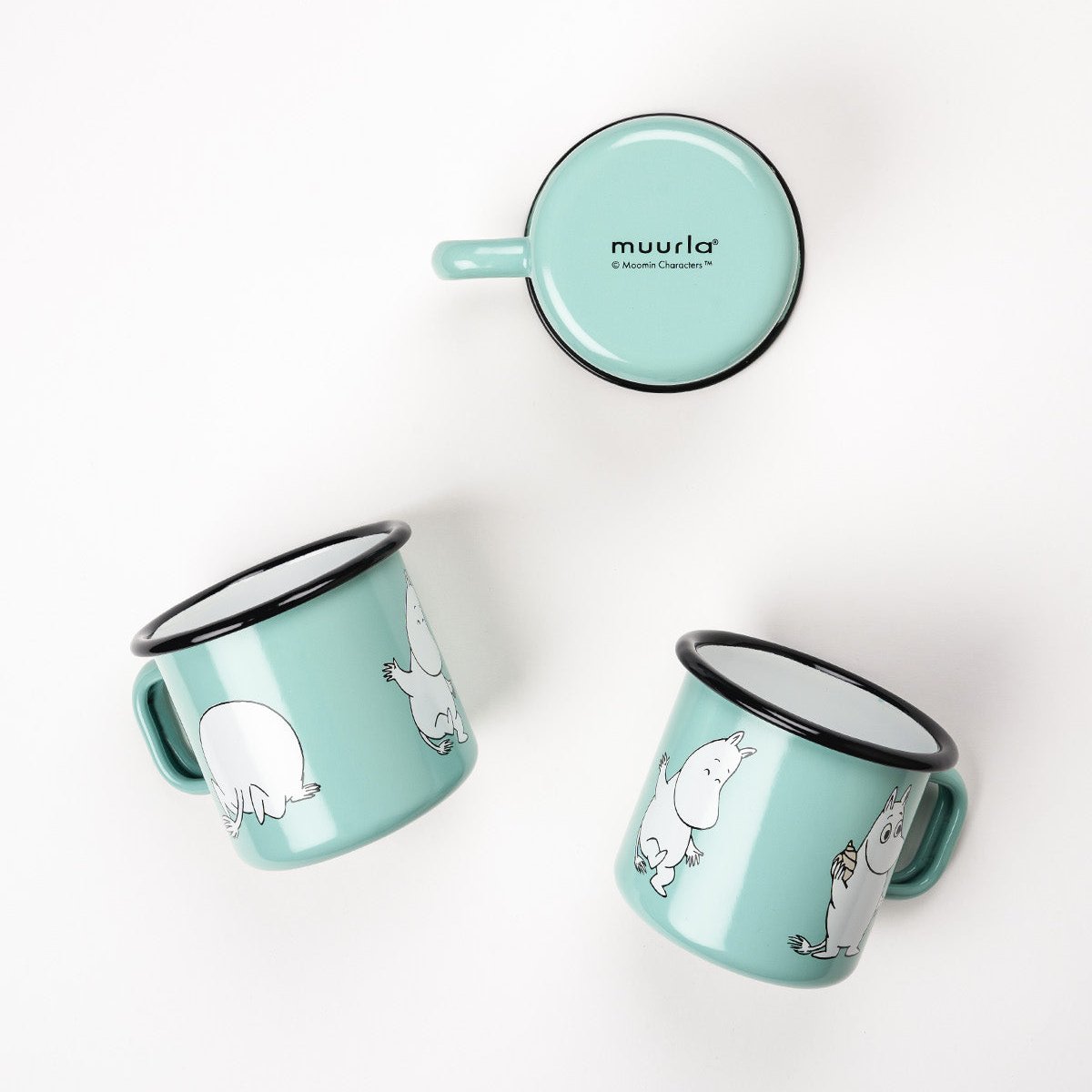 MOOMIN | Enamel Mug | Moomin, Mint  | 0.37L