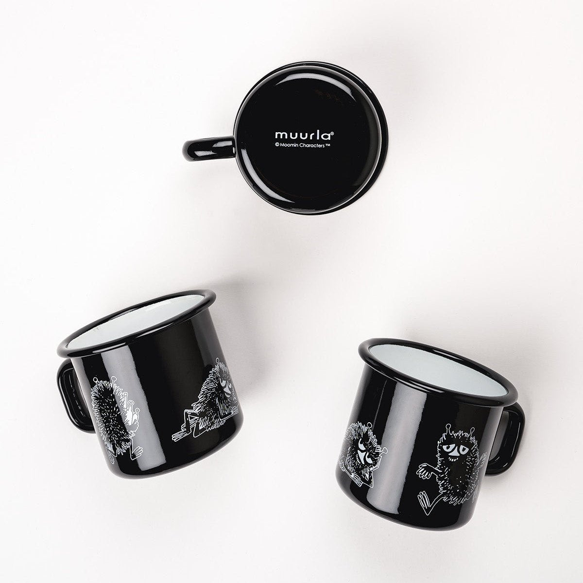 MOOMIN | Enamel Mug | Stinky, Black | 0.37L