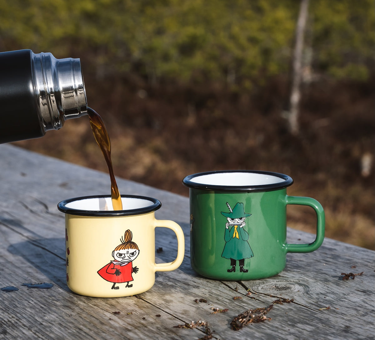 MOOMIN | Enamel Mug | Snufkin, Green | 0.37L