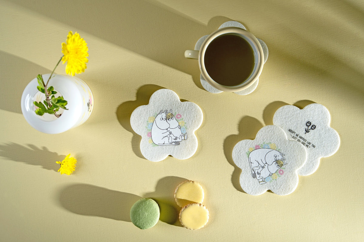 MOOMIN | Flowers | Coaster | r-PET | 4pcs
