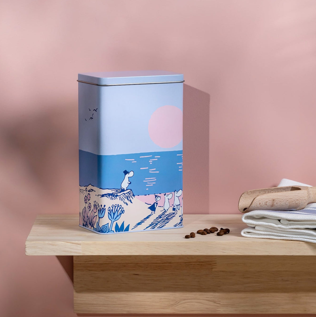 MOOMIN | Coffee Tin Jar | Sunset | 12 x 8 x 20cm